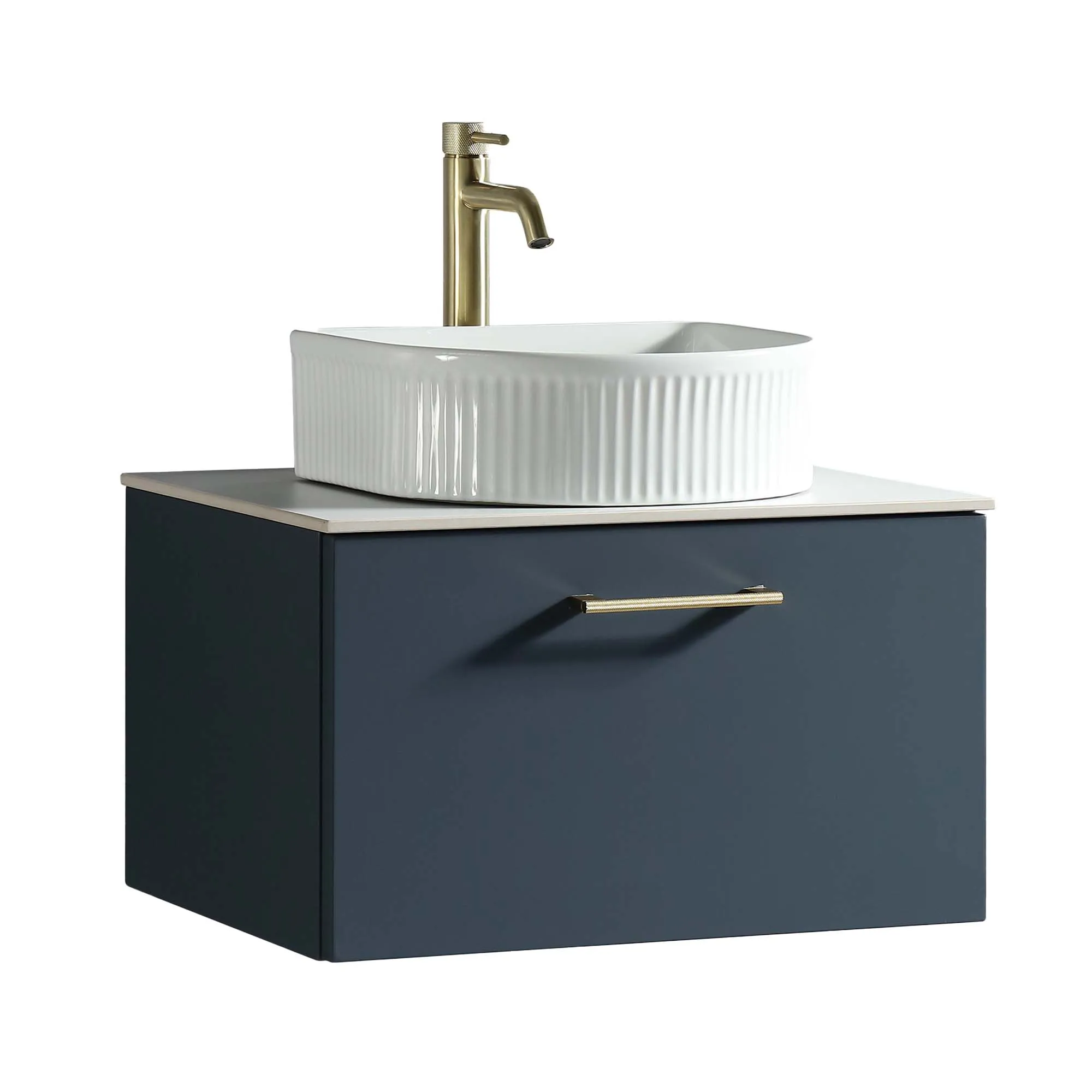 Pisa 600 Wall Mounted Vanity Unit With Worktop