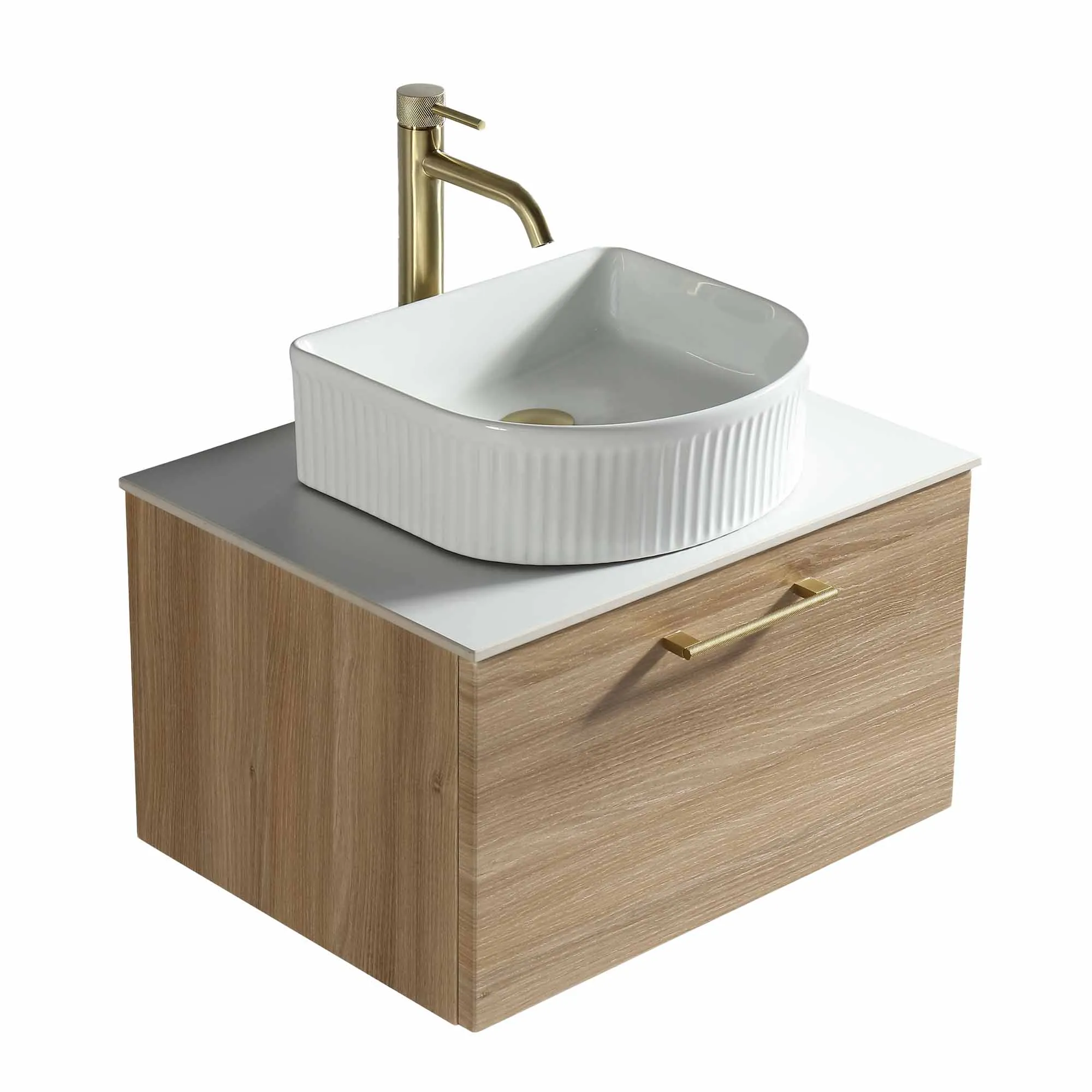 Pisa 600 Wall Mounted Vanity Unit With Worktop