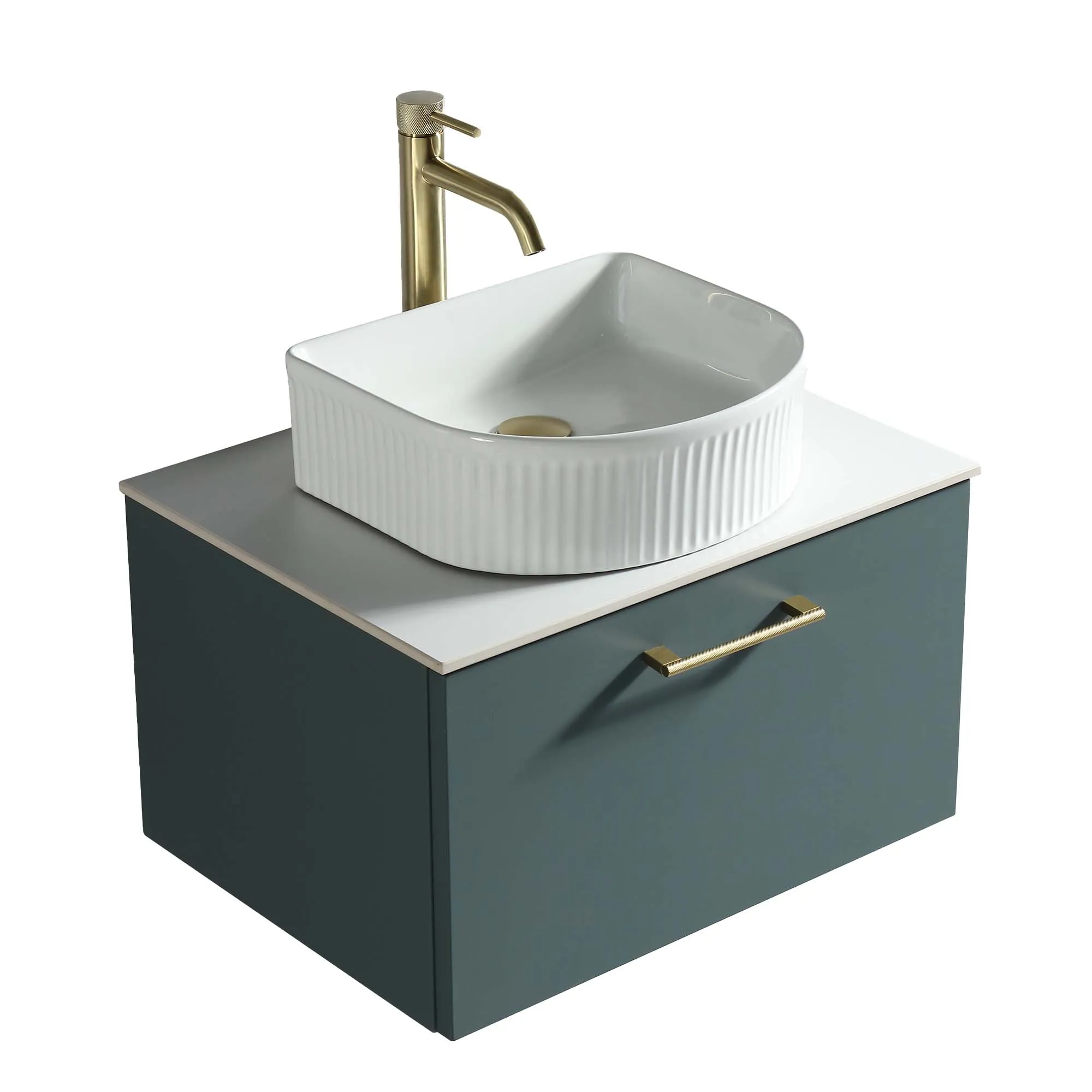 Pisa 600 Wall Mounted Vanity Unit With Worktop