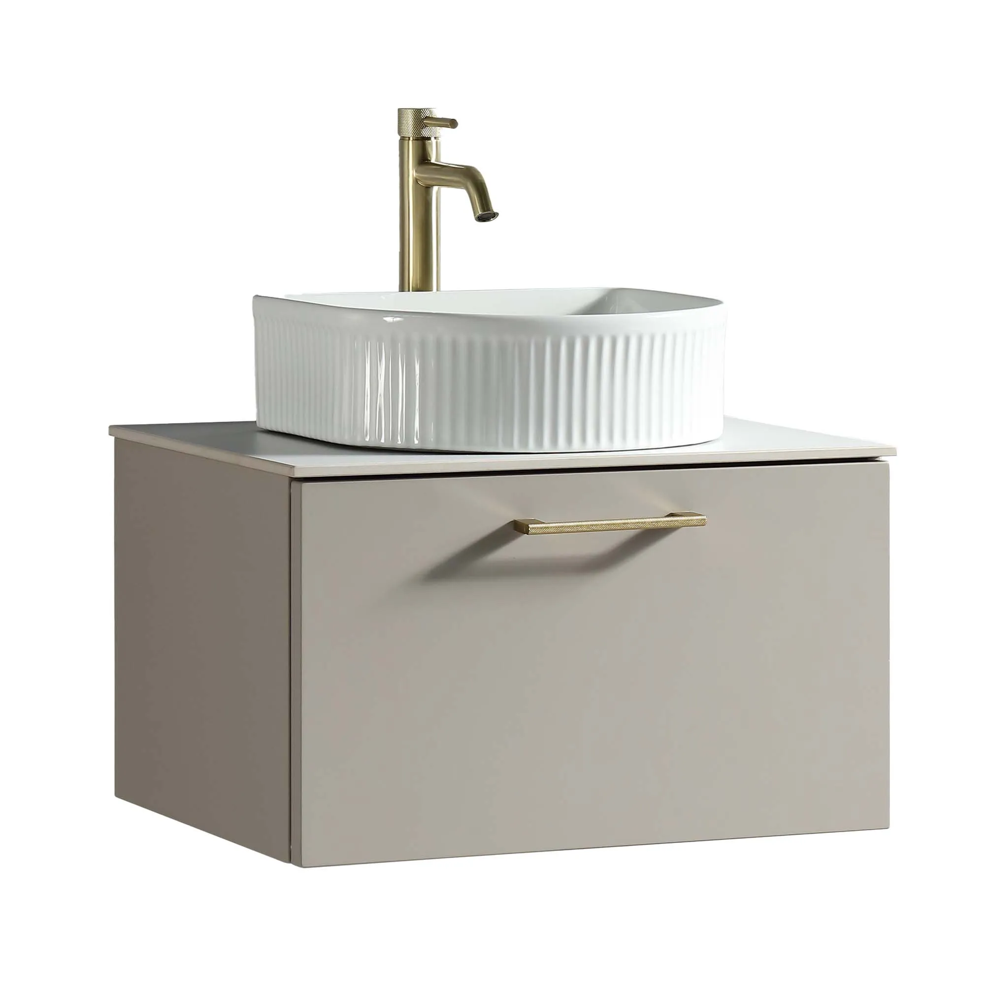 Pisa 600 Wall Mounted Vanity Unit With Worktop