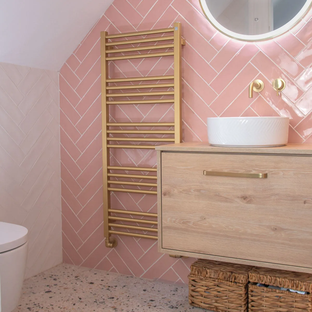 Poitiers Rose Wall Tile 7.5x30cm Gloss