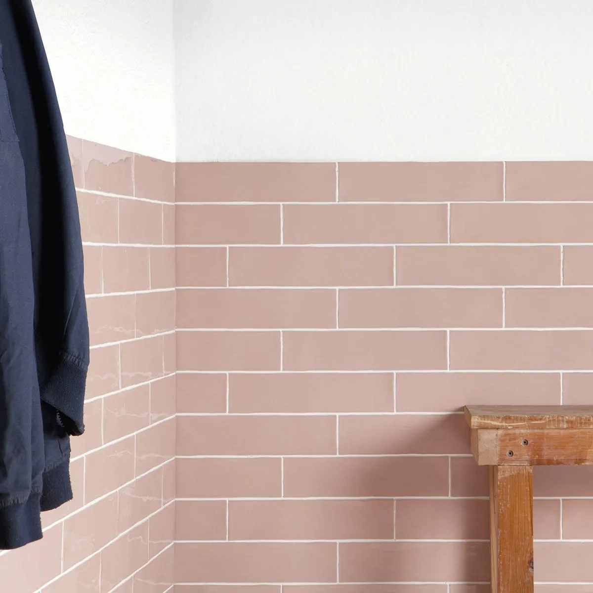 Poitiers Rose Wall Tile 7.5x30cm Gloss