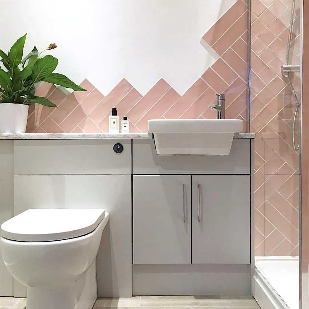 Poitiers Rose Wall Tile 7.5x30cm Gloss