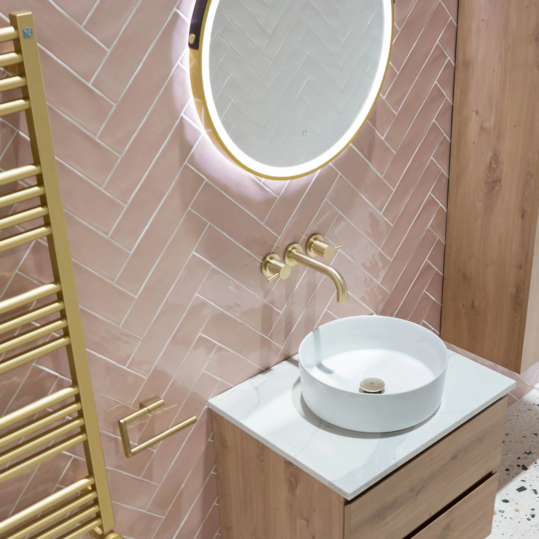 Poitiers Rose Wall Tile 7.5x30cm Gloss