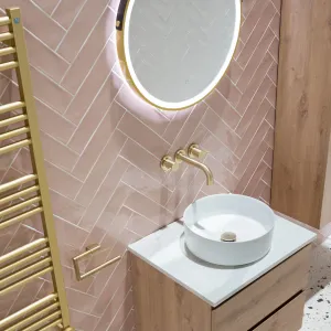 Poitiers Rose Wall Tile 7.5x30cm Gloss