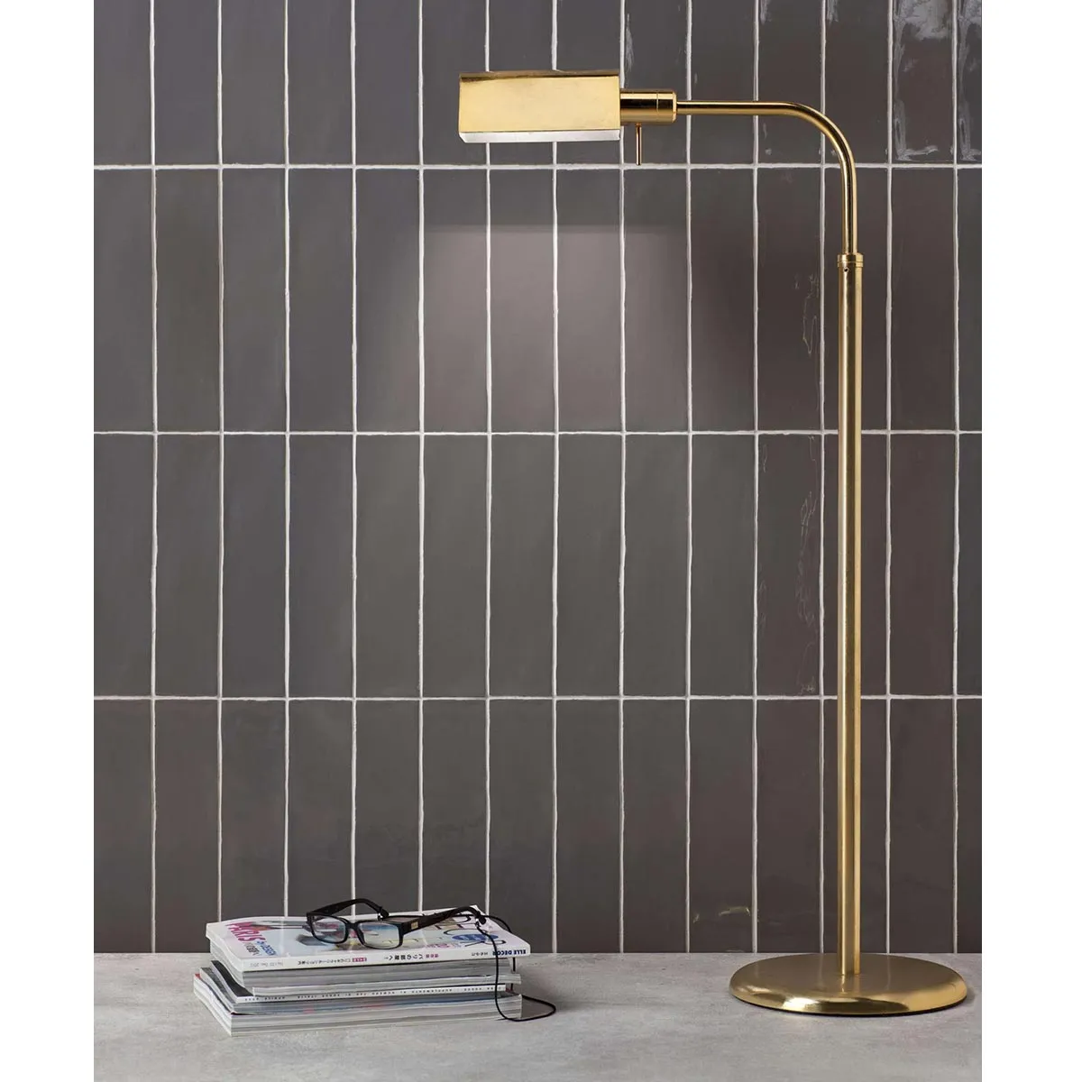Poitiers Smoke Wall Tile 7.5x30cm Gloss