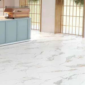 Praline Gold Marble Effect Porcelain Tile 60x120cm Matt
