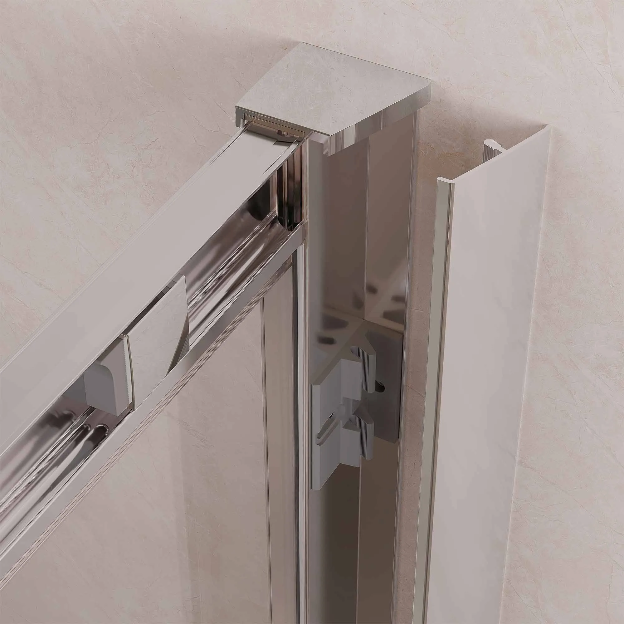 Profile Cover for Oslo Shower Door Chrome - Pair
