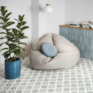 Provenza Blue Bloom Pattern Porcelain Tile 22x22cm Matt