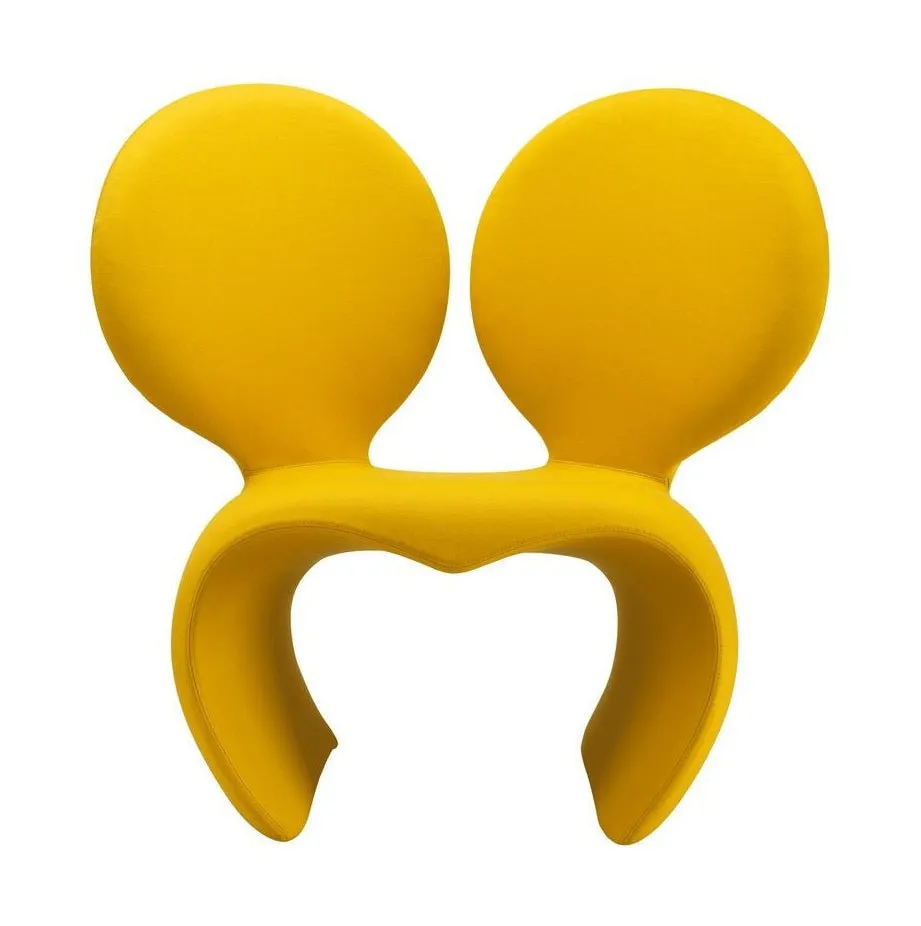 Qeeboo Don't F**K With The Mouse Upholstered Chair, Yellow