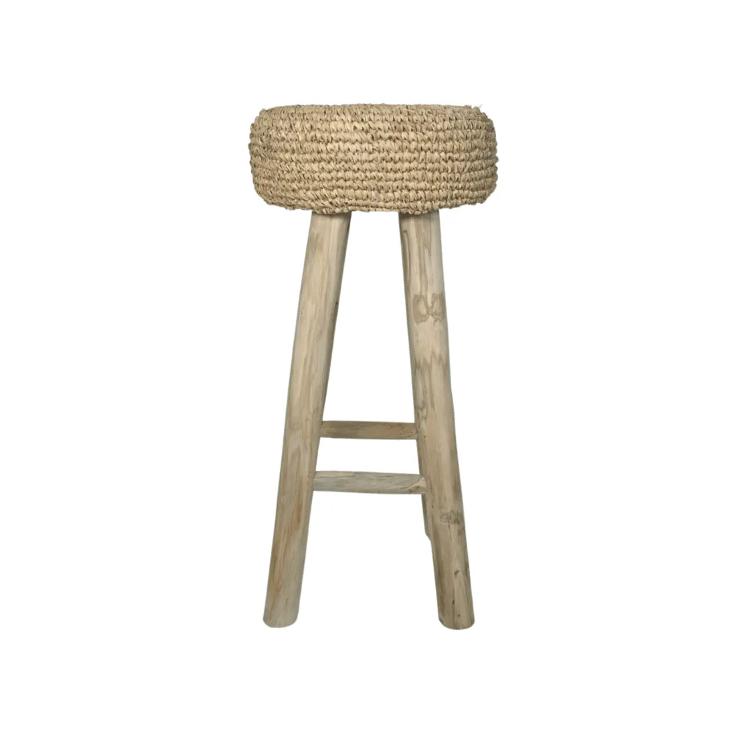 Raffia Bar Stool Zoco Home