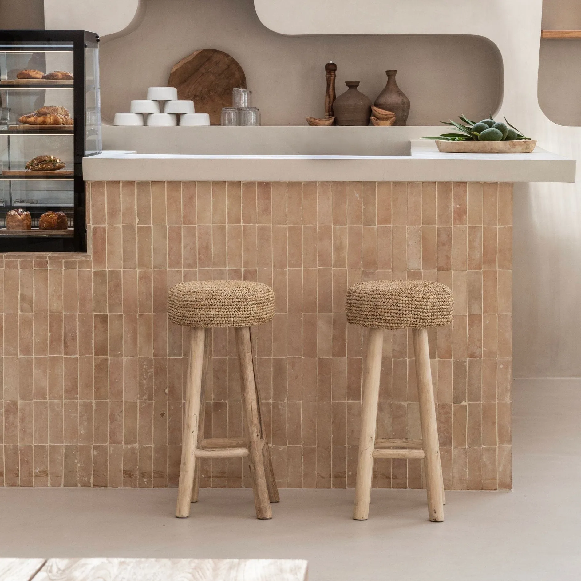 Raffia Bar Stool Zoco Home