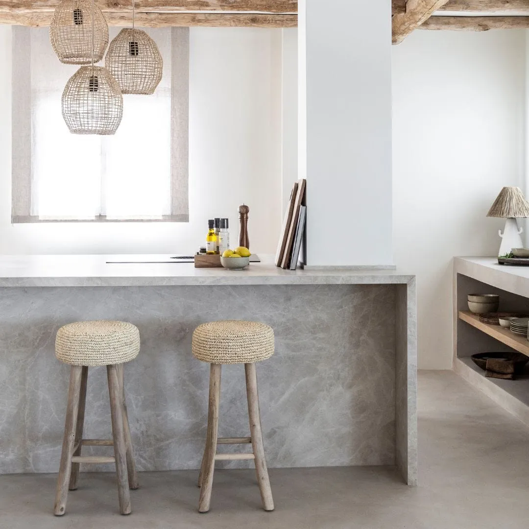 Raffia Bar Stool Zoco Home