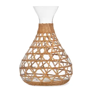Rattan And Glass Carafe Funky Chunky