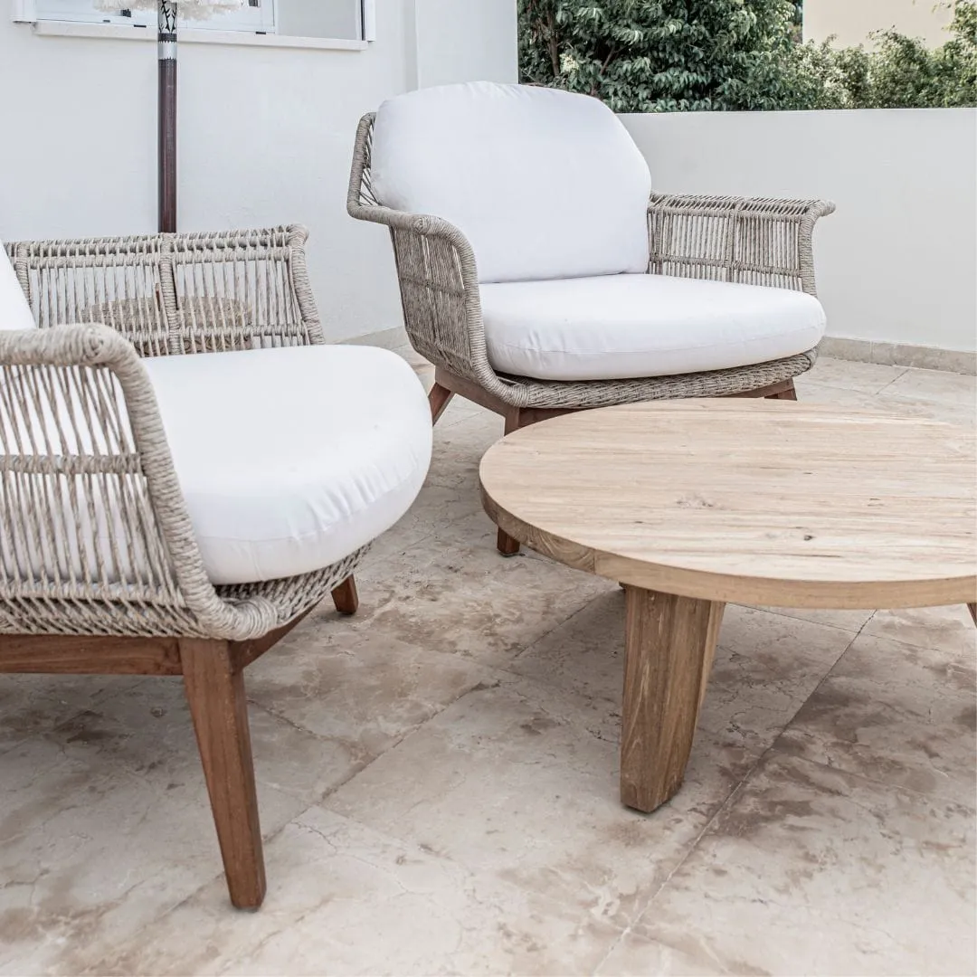 Recycled Teak Coffee Table | 80x31cm Zoco Home