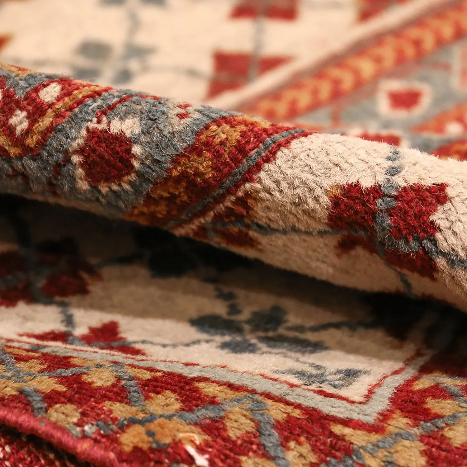 Red Antique Oriental Indian Agra Rug - 15'2" x 23'8"