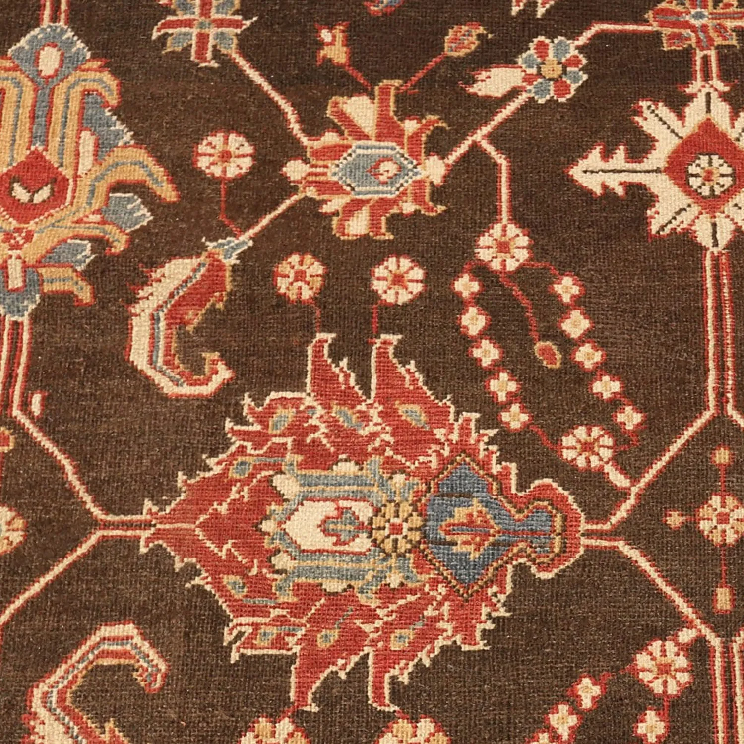 Red Antique Oriental Indian Agra Rug - 15'2" x 23'8"