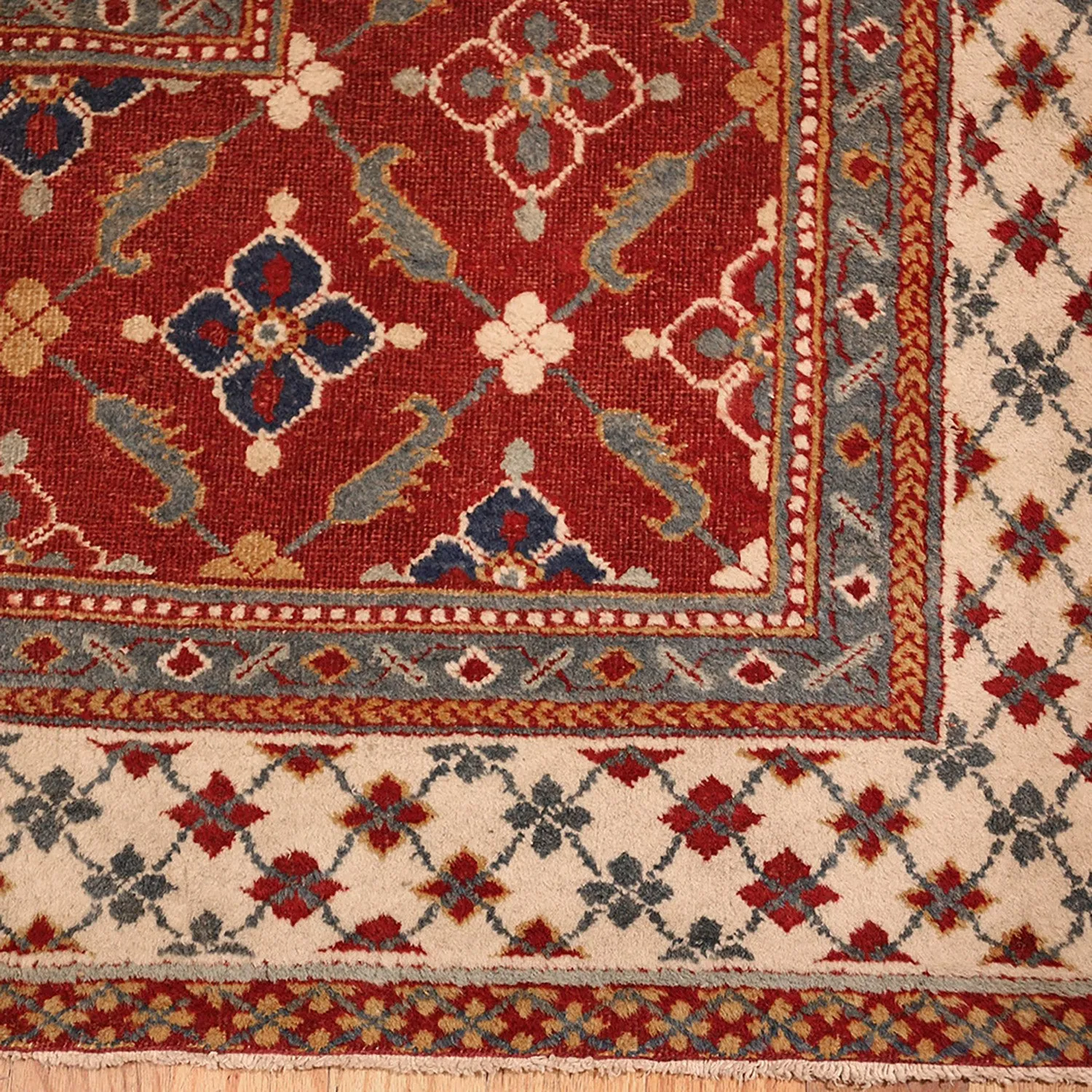 Red Antique Oriental Indian Agra Rug - 15'2" x 23'8"
