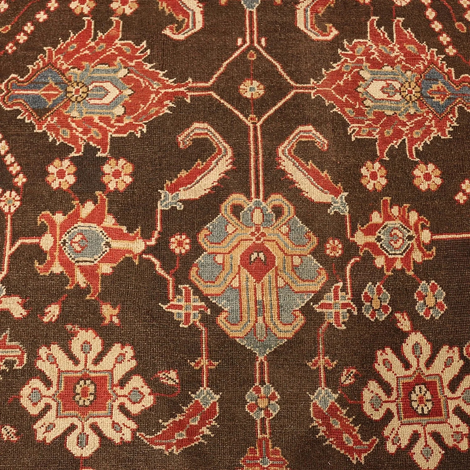 Red Antique Oriental Indian Agra Rug - 15'2" x 23'8"