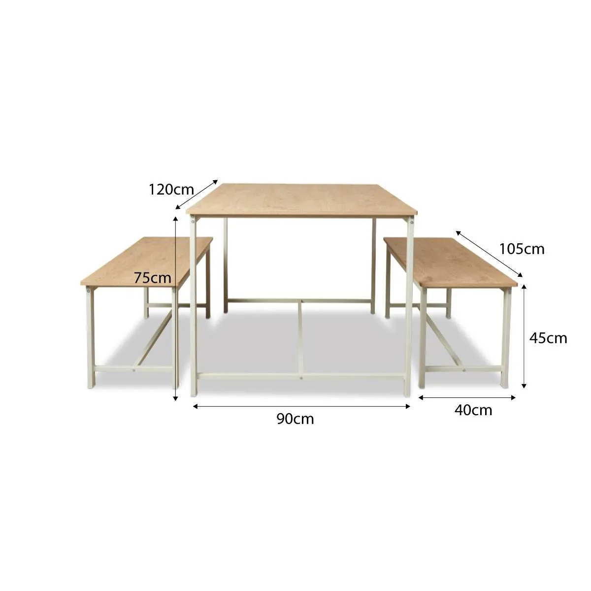 Reese 4 Seater Dining Set - Beige Mocka