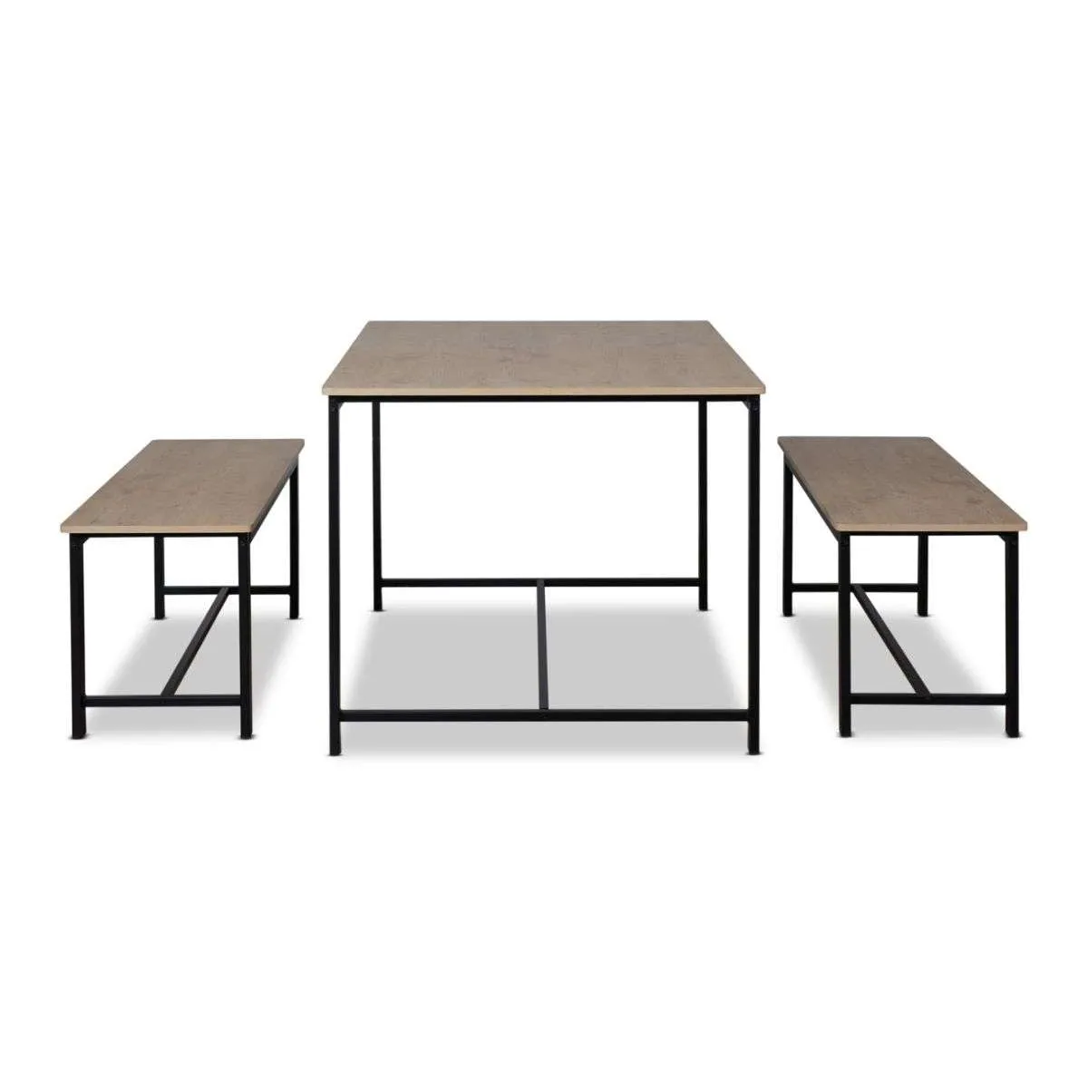Reese 4 Seater Dining Set - Black Mocka