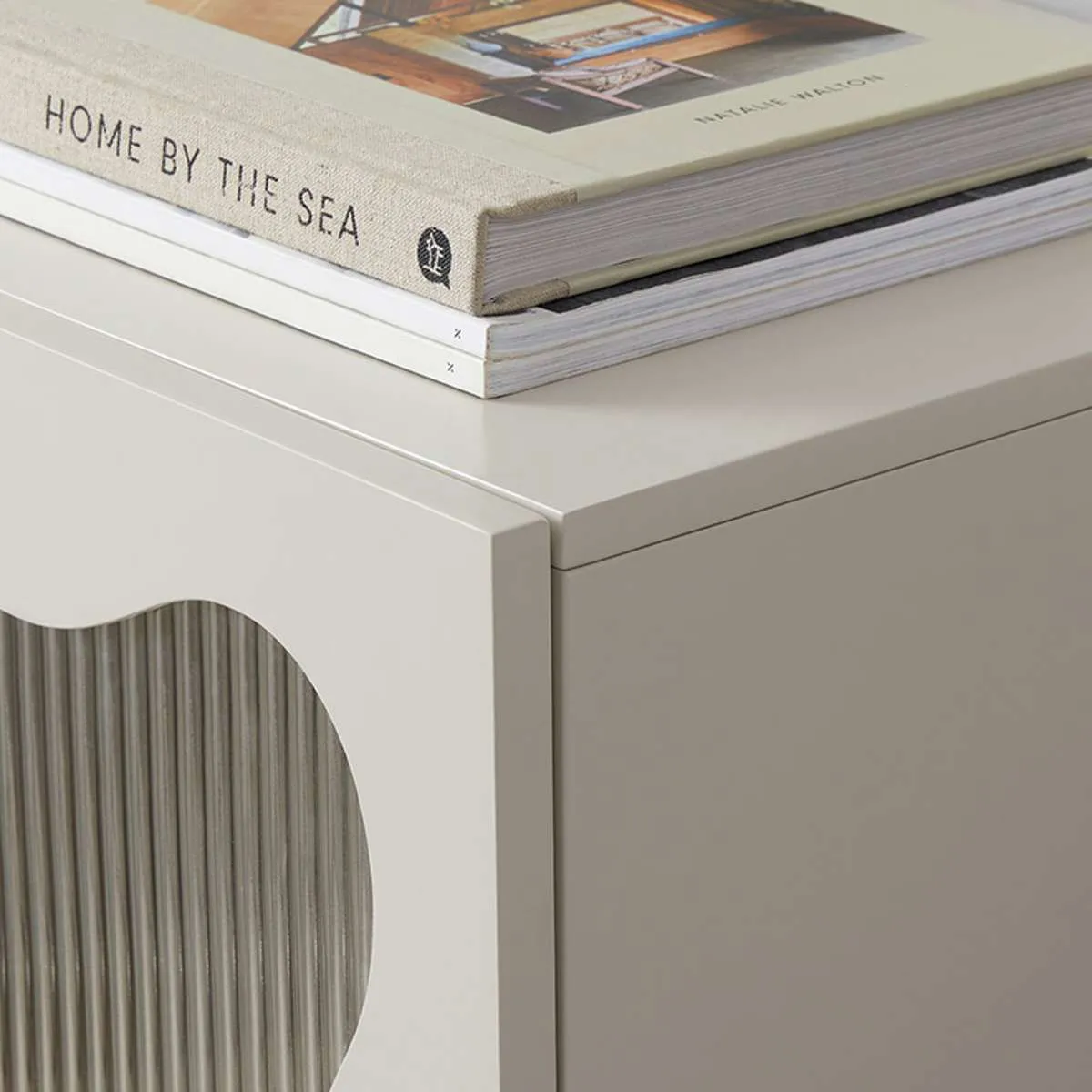 Remi Wavey Cabinet - Beige Mocka