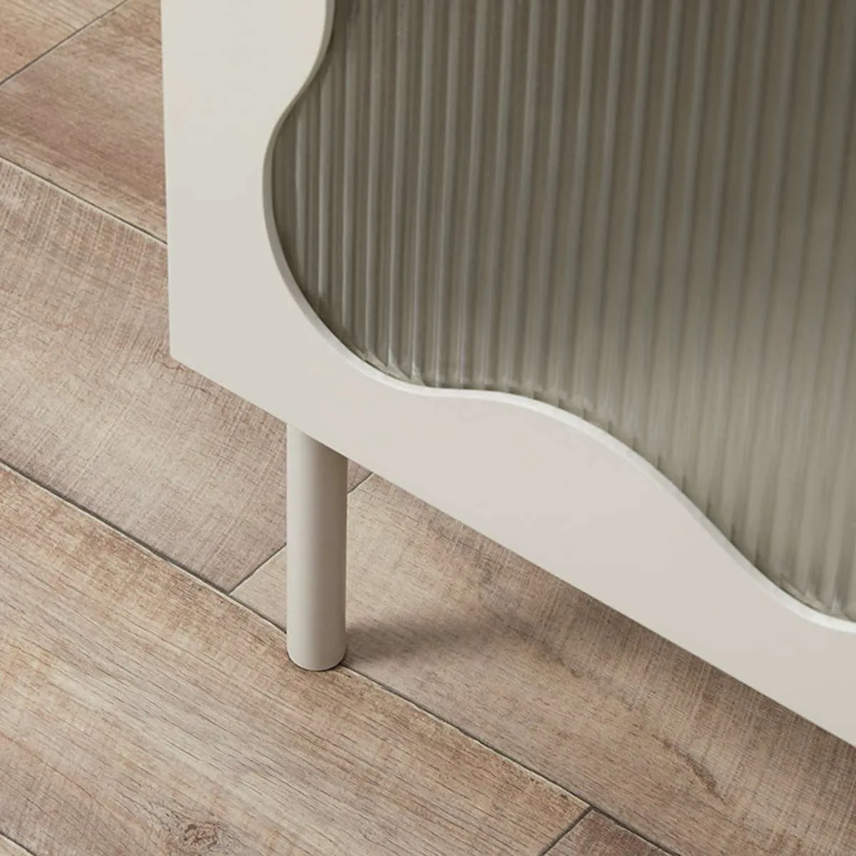 Remi Wavey Cabinet - Beige Mocka