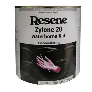 Resene Zylone Flat Acrylic White 4L