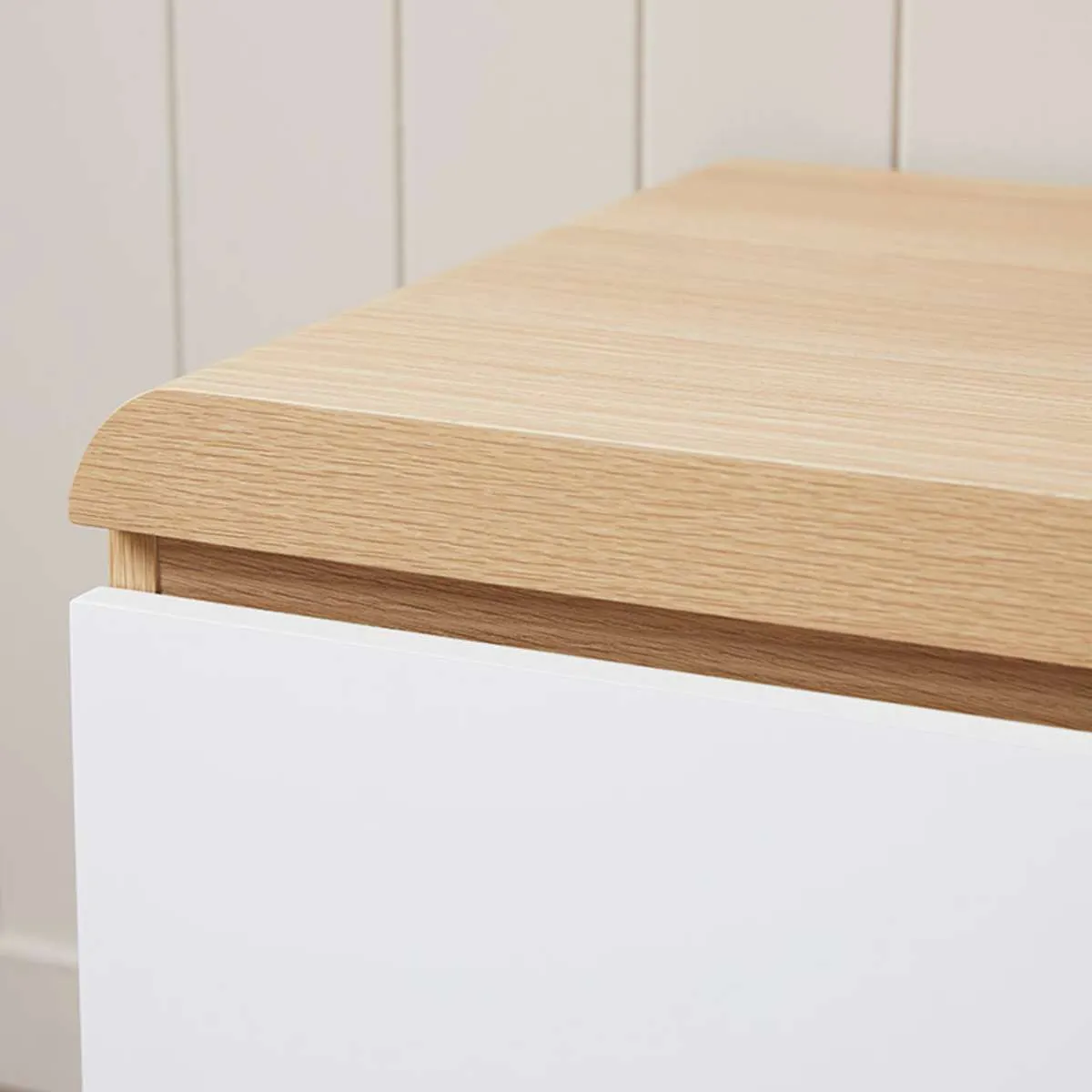 Rhodes Entertainment Unit - White/Natural Mocka