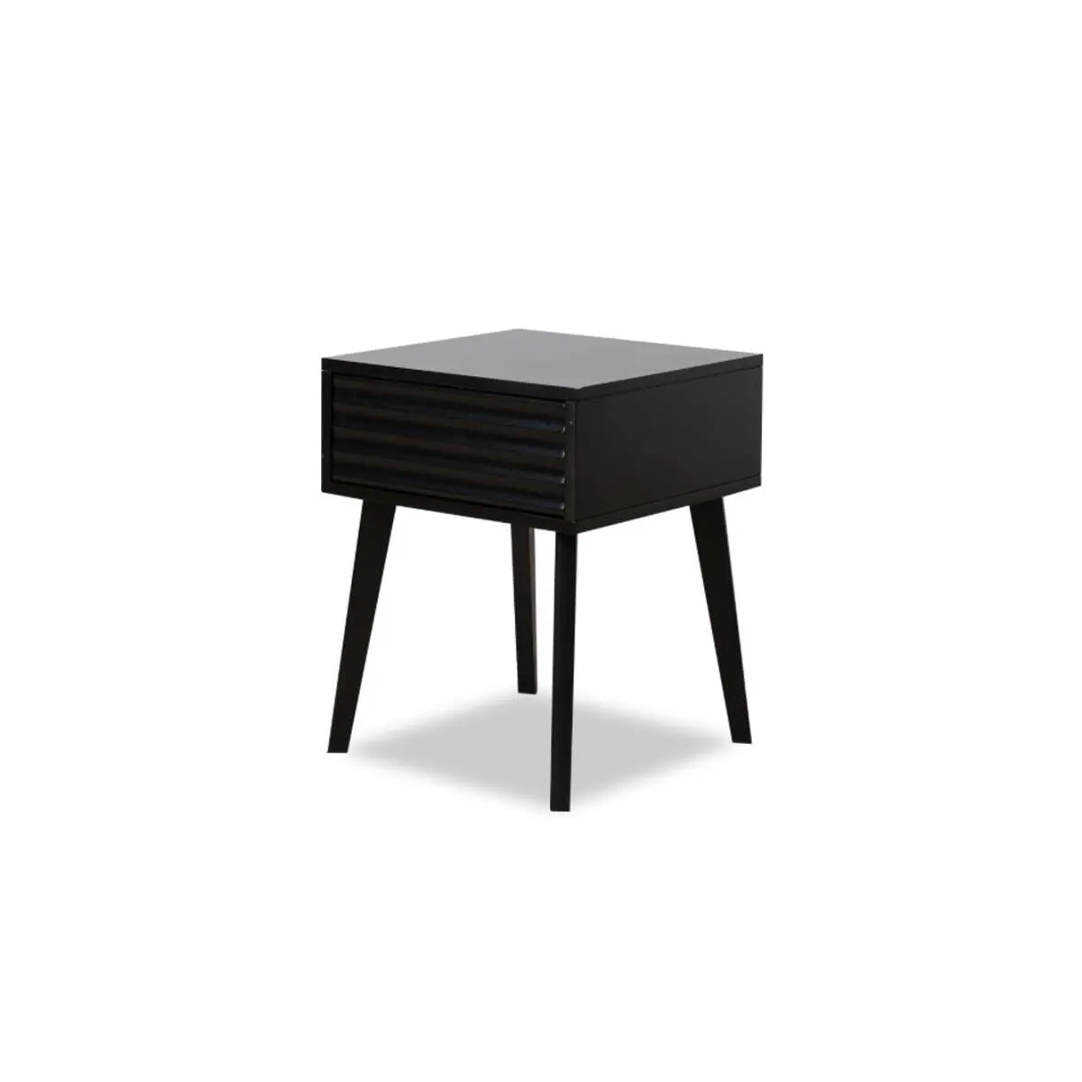 Rhys Bedside Table - Black Mocka