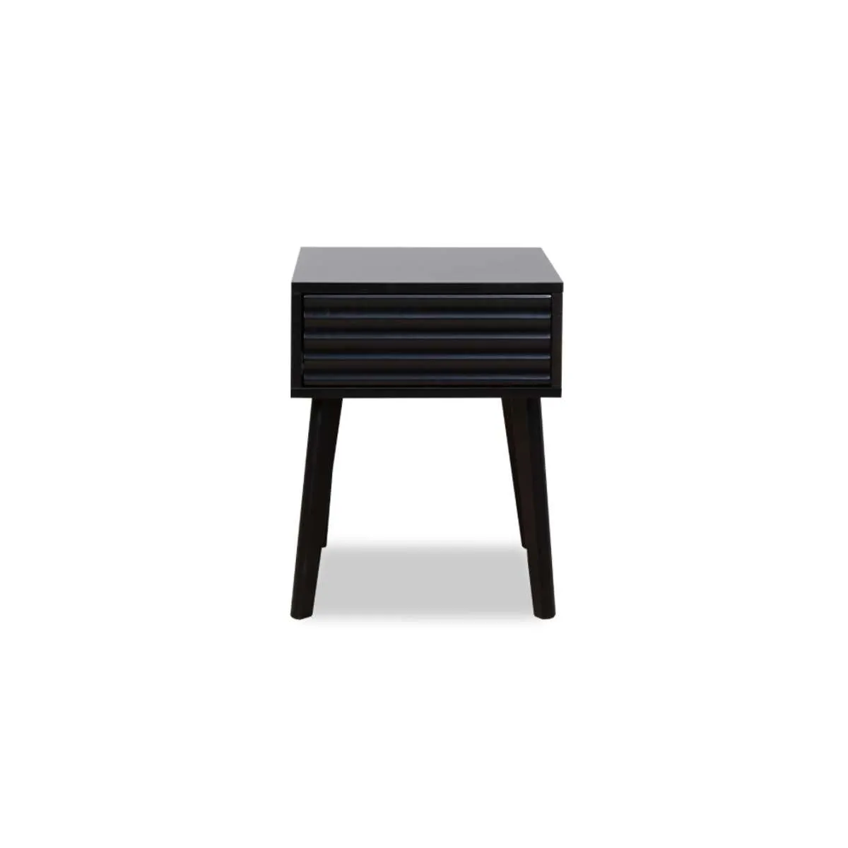 Rhys Bedside Table - Black Mocka