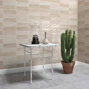 Riad Sand Decor Wall Tile 6.5x20cm Gloss