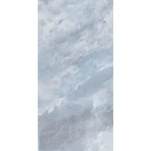 Riviera Onyx Blue Rock Salt Effect Porcelain Tile 59x119cm Polished