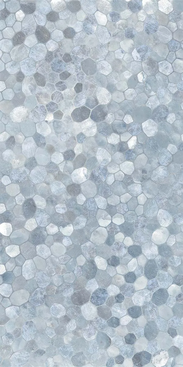 Riviera Onyx Decor Blue Rock Salt Effect Wall Tile 59x119cm Matt