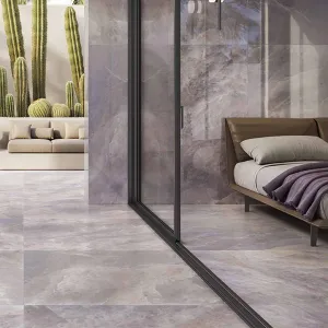 Riviera Onyx Purple Rock Salt Effect Porcelain Tile 59x119cm Polished