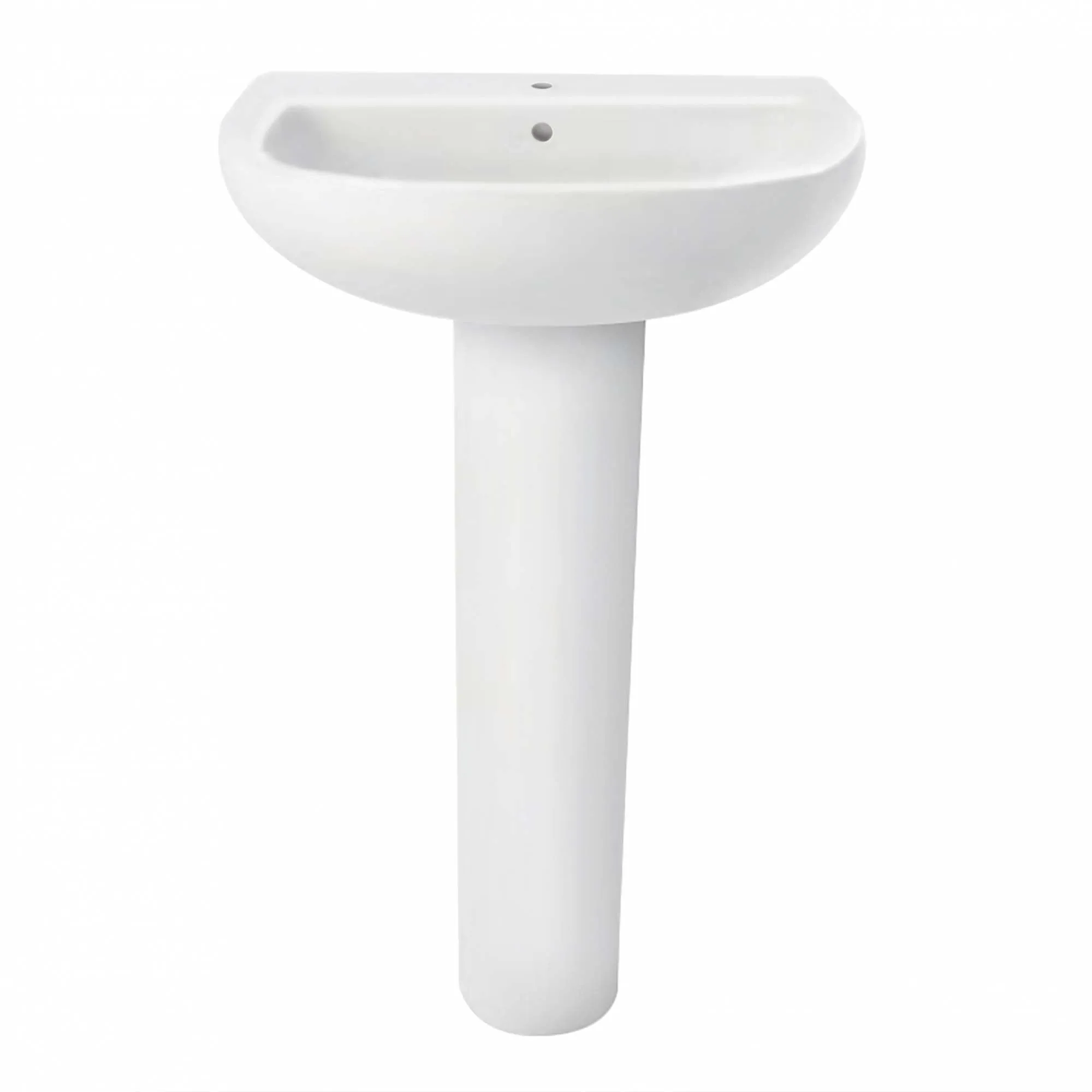Roca Basin-in-a-Box D Shape Basin With Standard Pedestal - White
