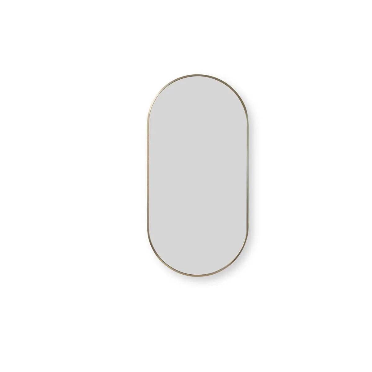 Rony Metal Pill Shaped Mirror - Gold Mocka