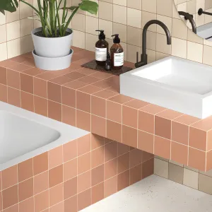 Rubik Clay Square Porcelain Tile 12x12cm Matt