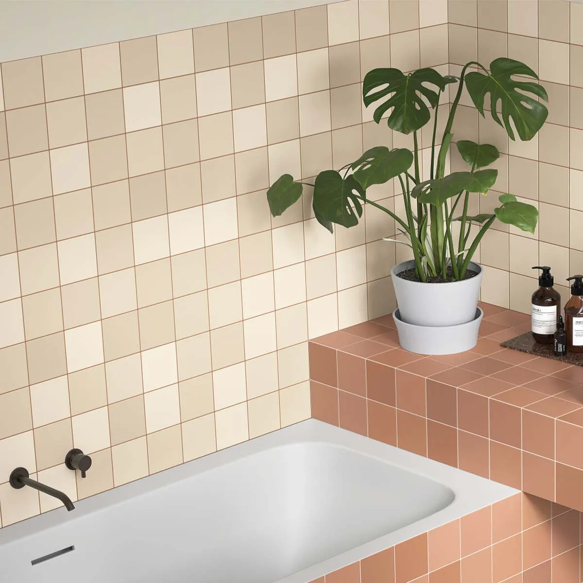 Rubik Sand Square Porcelain Tile 12x12cm Matt