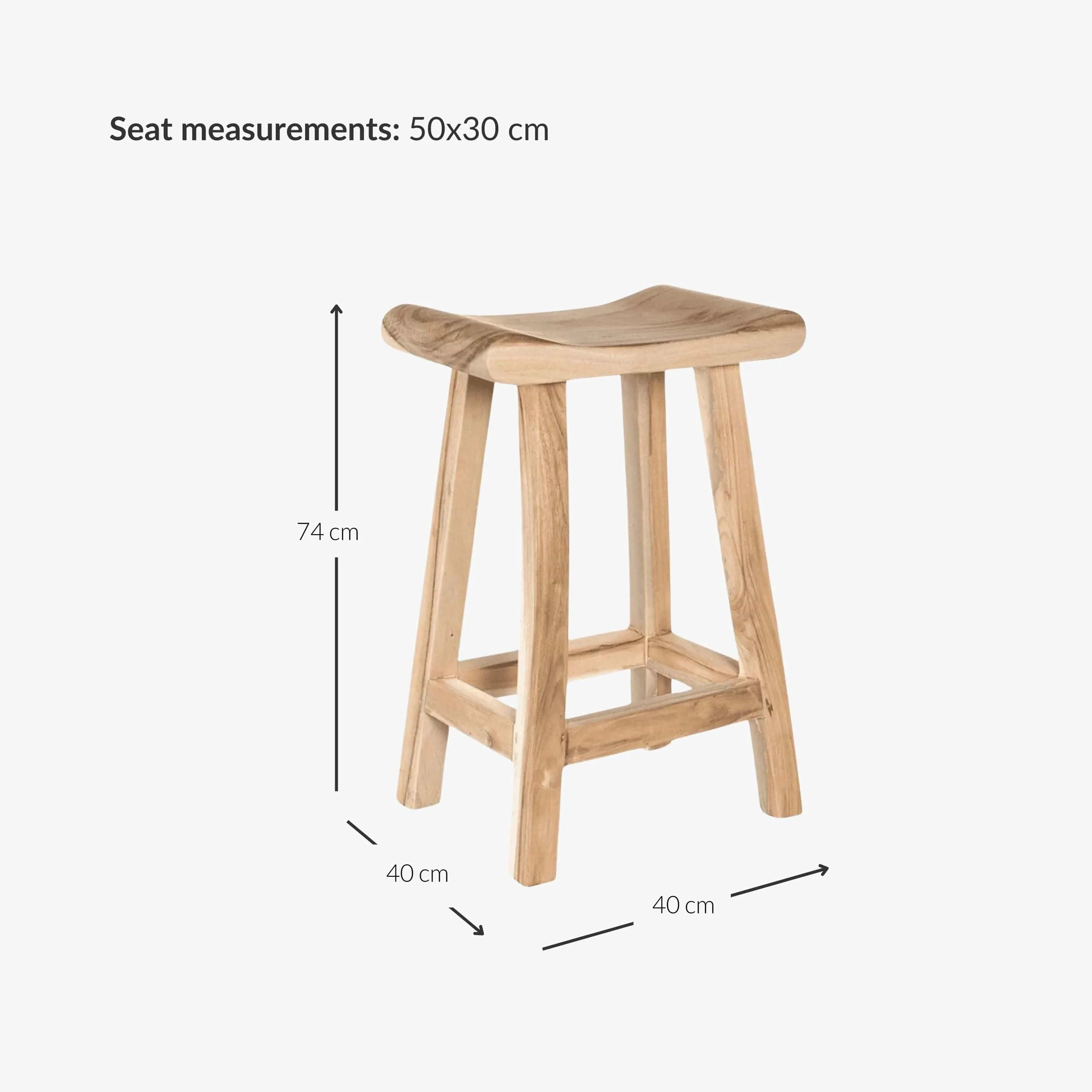 Sama Bar Stool | 50x30x73cm Zoco Home