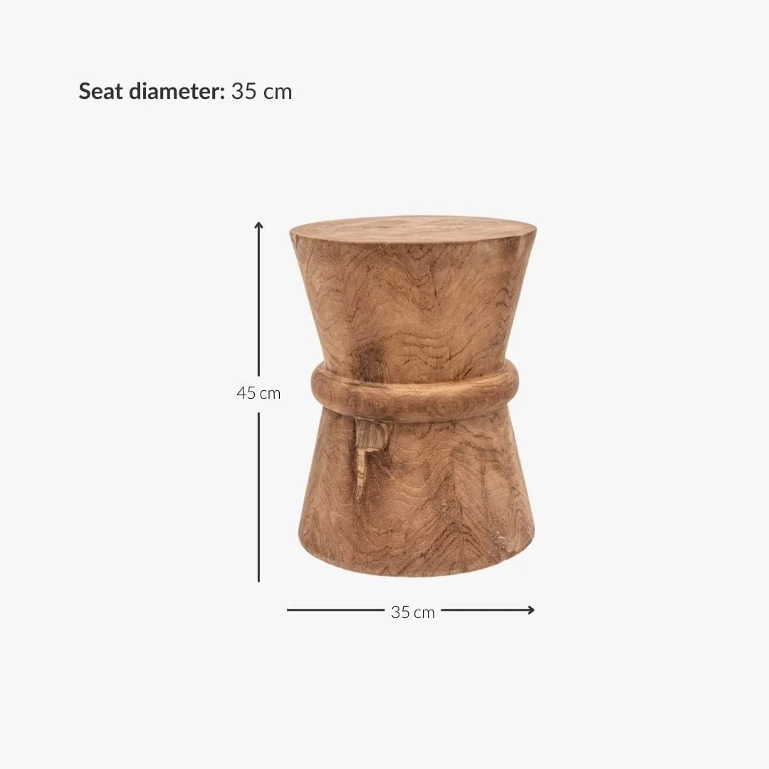 Sandglass Stool | Natural 35x45cm Zoco Home