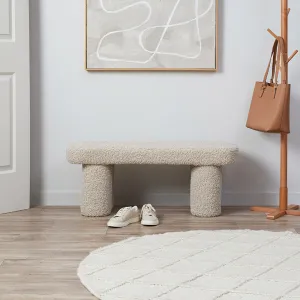 Shea Sherpa Bench Seat - Beige Mocka