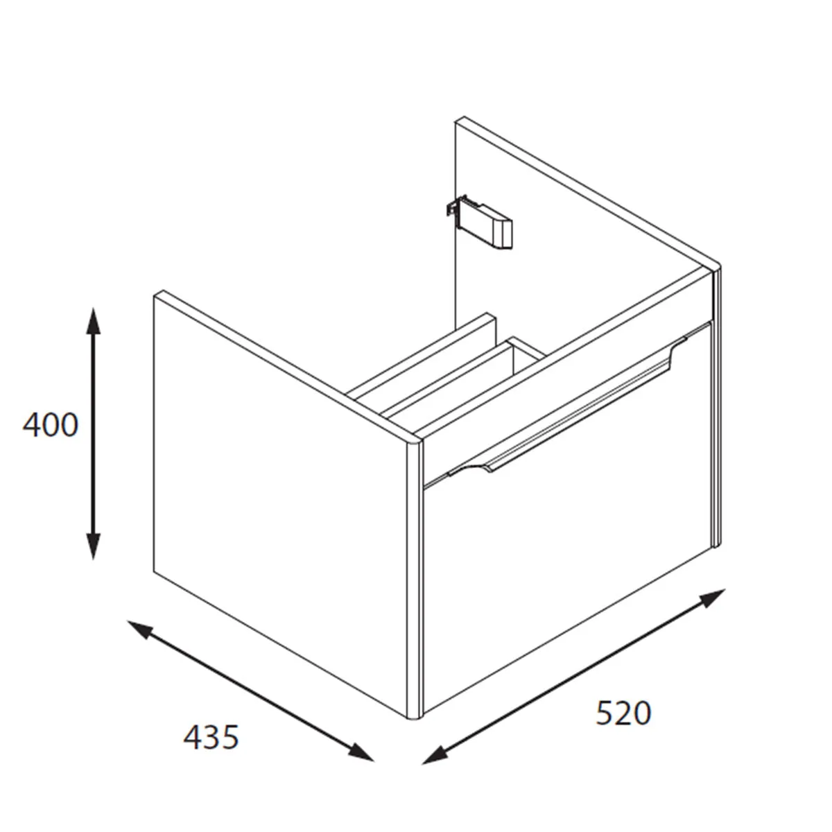 Shoreditch 650 Blue Single Drawer Wall Hung Vanity Unit With Basin