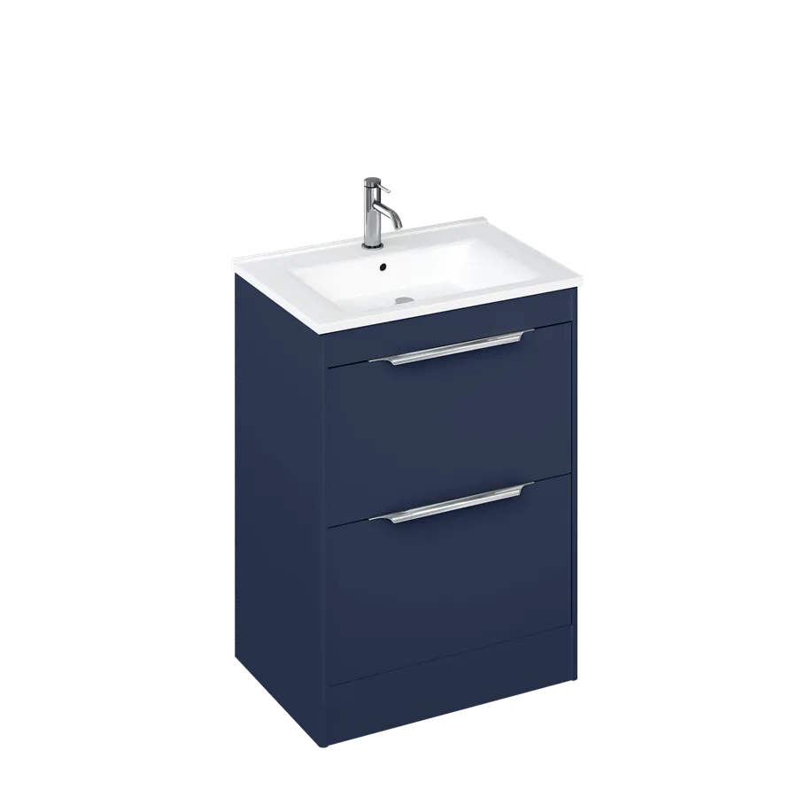 Shoreditch Double Drawer Floor Standing Vanity Unit With Square Basin