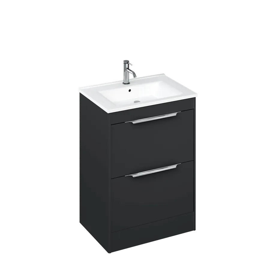 Shoreditch Double Drawer Floor Standing Vanity Unit With Square Basin