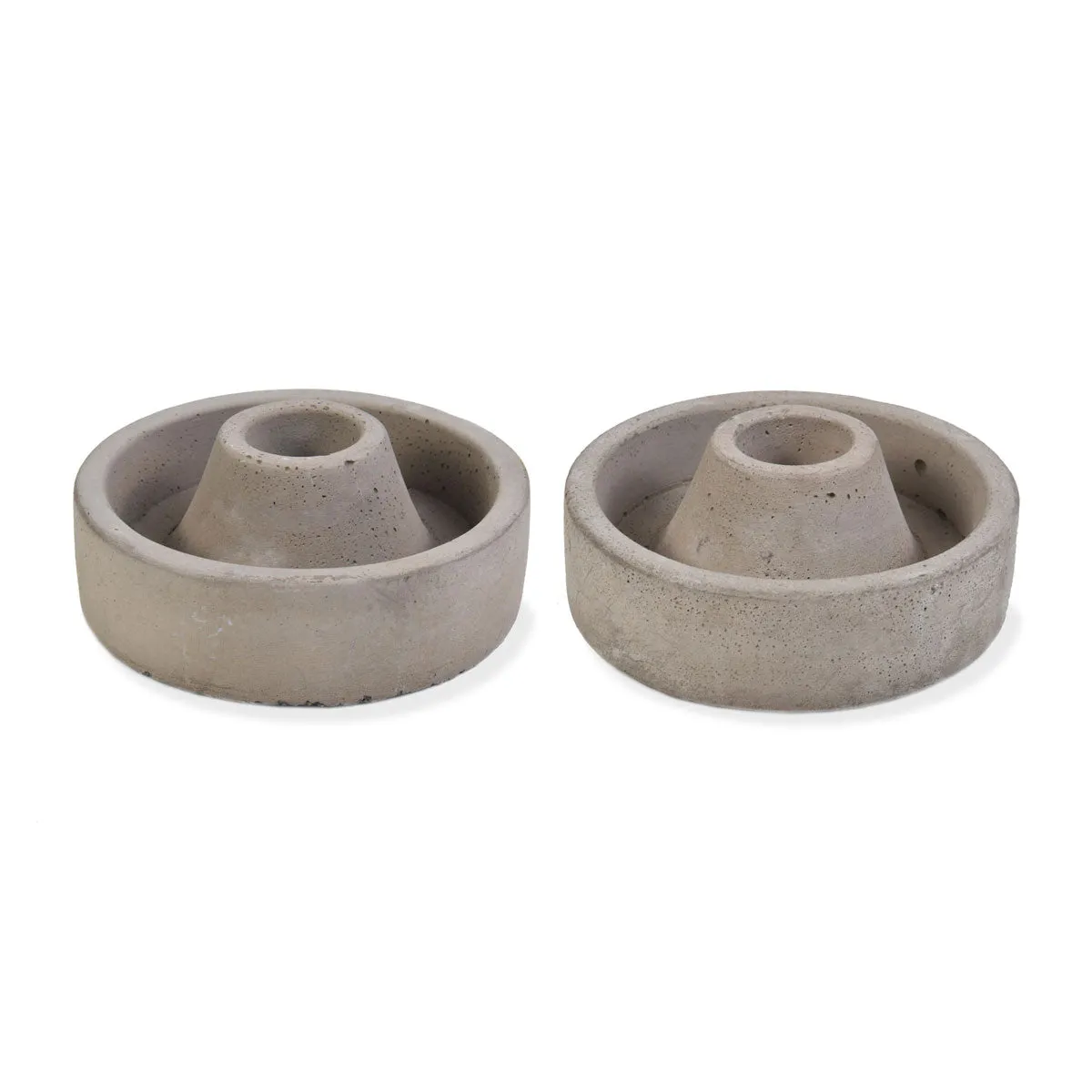 Short Grey Taper Candle Holders Funky Chunky