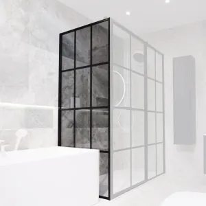 Side Panel For Drench Frame Lite Shower Door Hinged To Inline Panel
