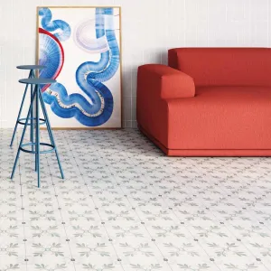 Sirocco Green Garden Pattern Porcelain Tile 22x22cm Matt