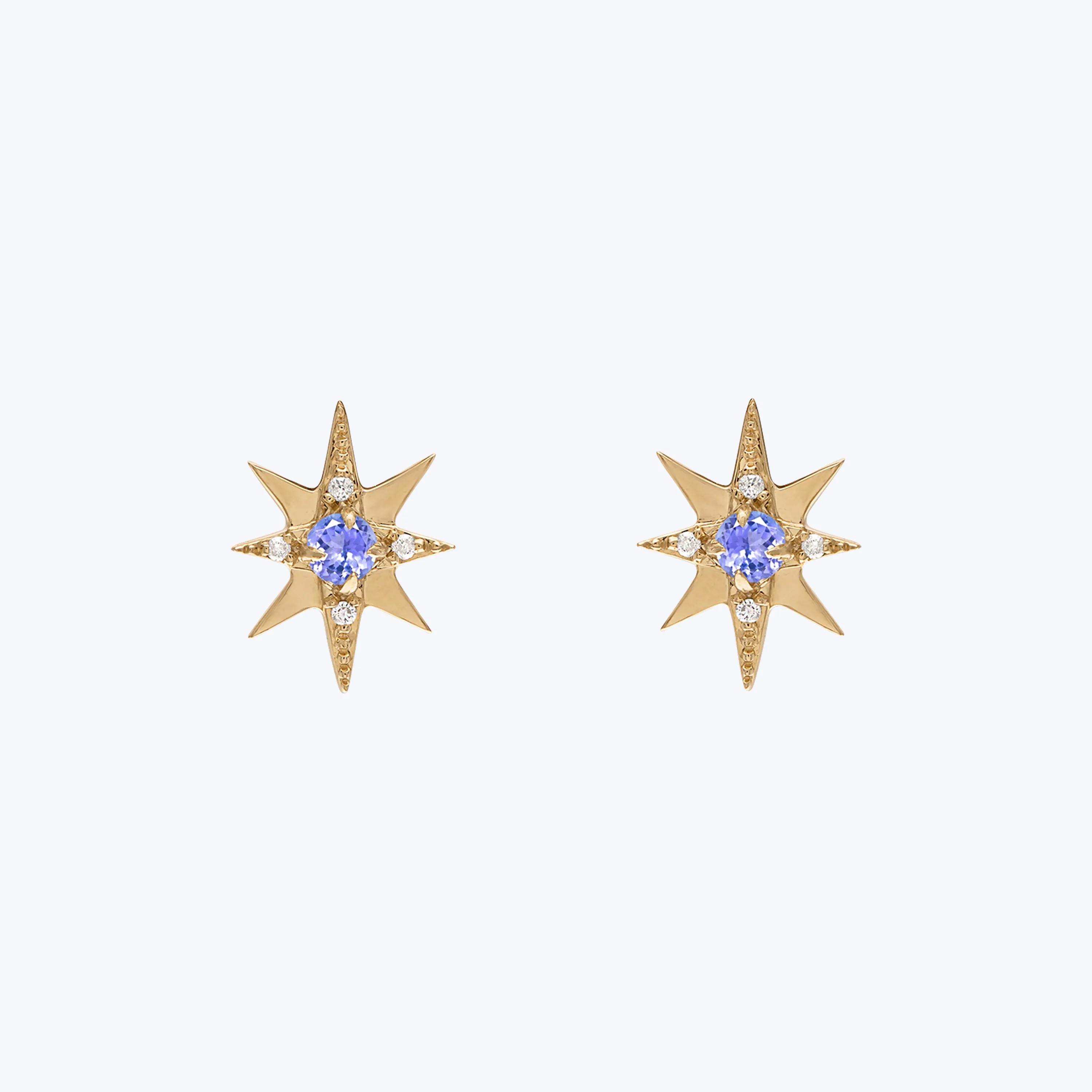 Small Starburst Stud in Tanzanite
