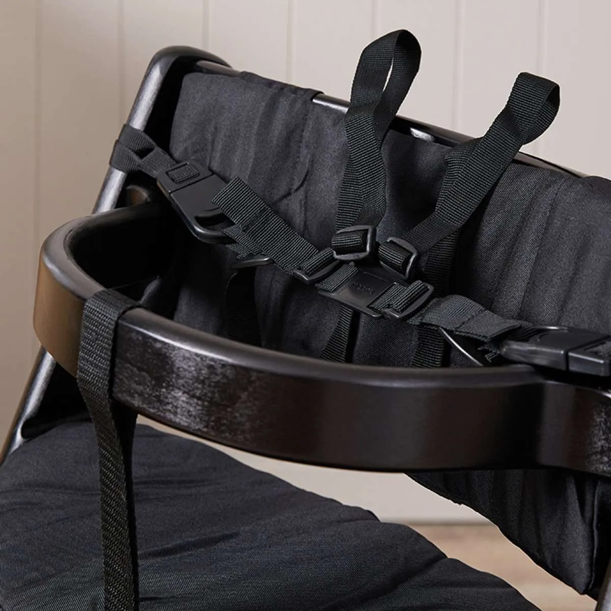 Soho Wooden Highchair - Black Mocka